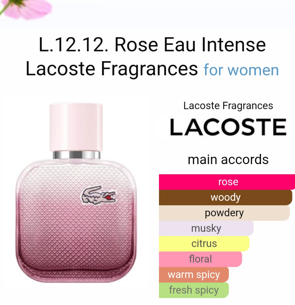 L.12.12. Rose Eau Intense by Lacoste Fragrances 100ml